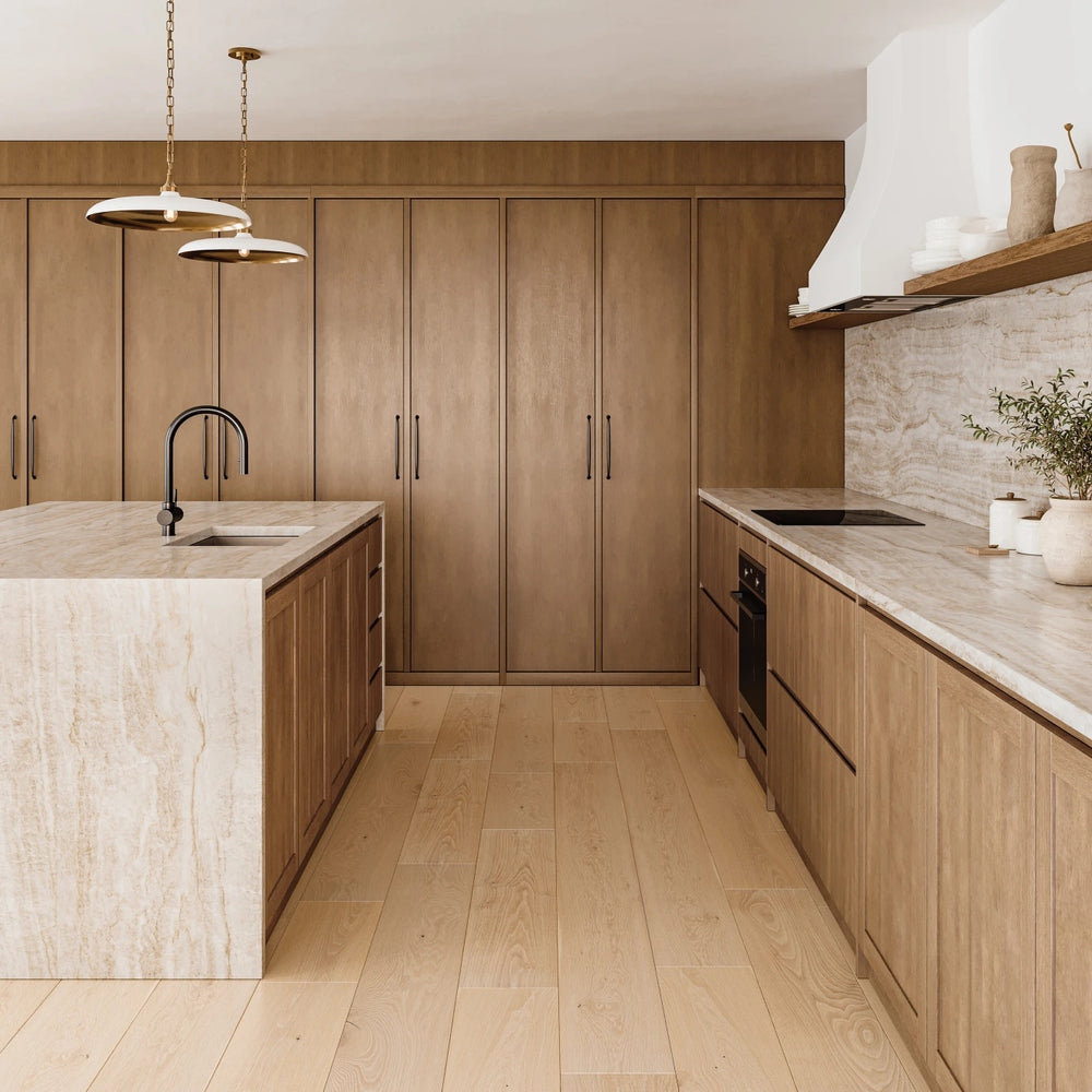 Laguna Shell Engineered Hardwood displayed in a bright space, featuring subtle variation and smooth natural finish.