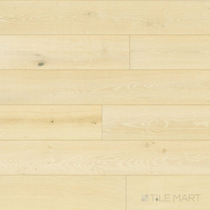 Overview of Newport Shell 7.5x75 engineered hardwood, featuring light, ivory-toned wood planks ideal for bright and airy interiors.