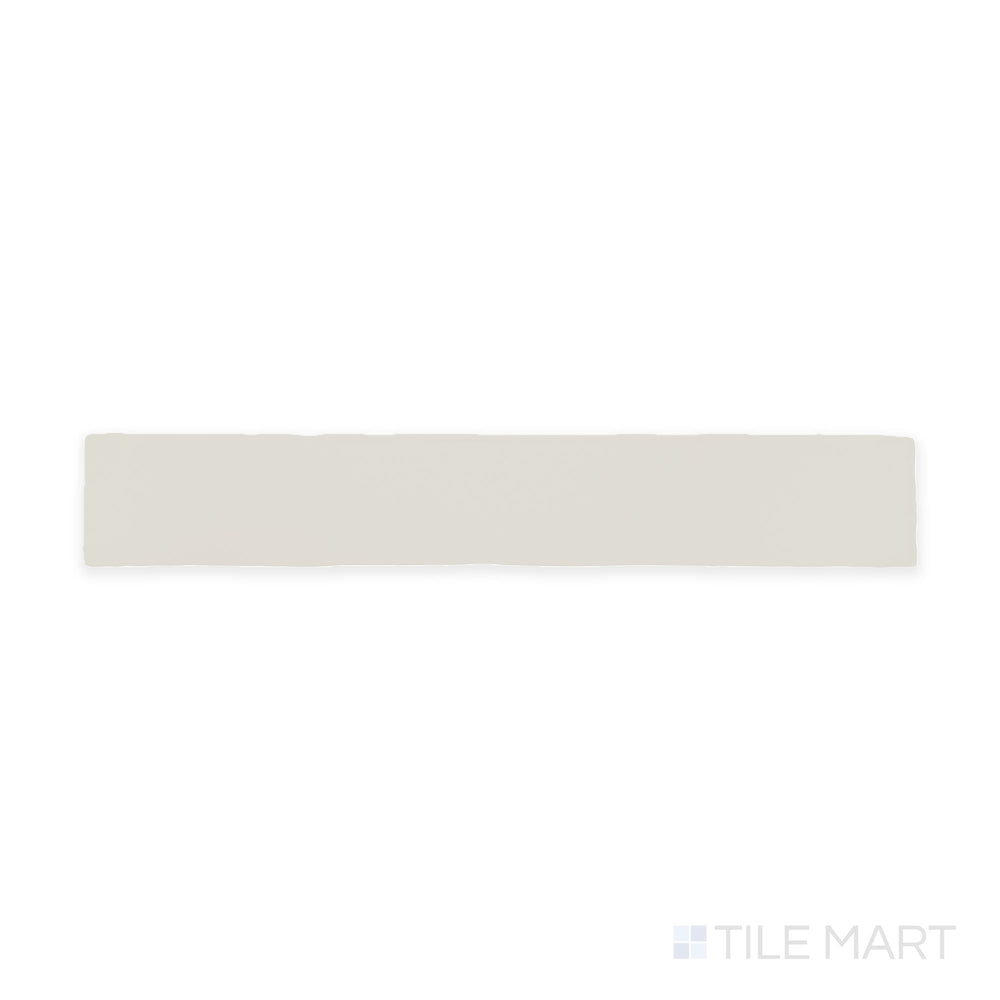 Captured from above, the Farrier Andalusian Grey 2.5x15 satin glazed ceramic tile features a refined gray hue with a smooth satin glaze, creating a sophisticated and modern aesthetic.