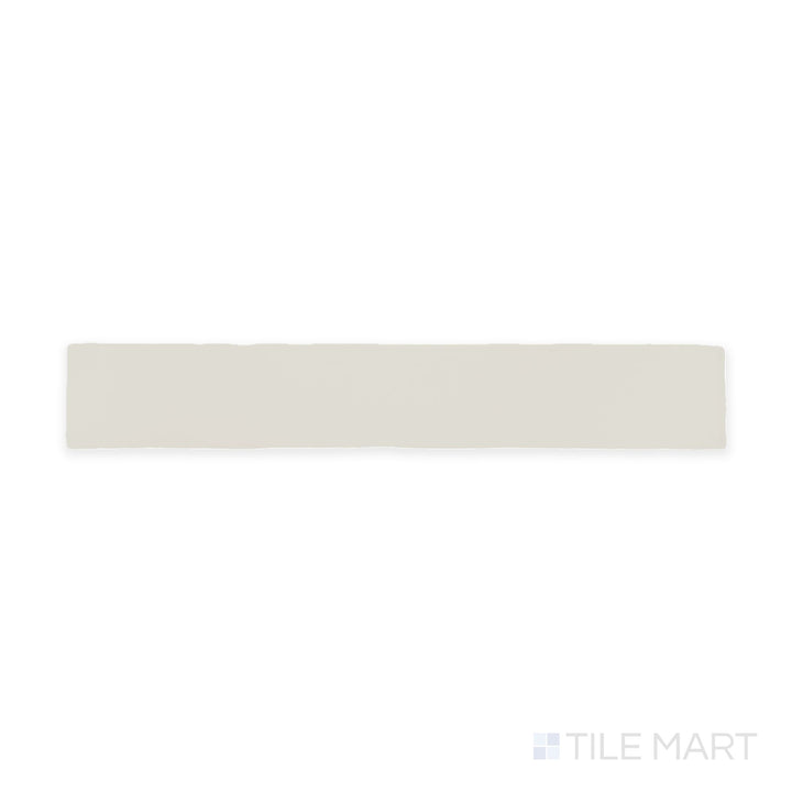 Captured from above, the Farrier Andalusian Grey 2.5x15 satin glazed ceramic tile features a refined gray hue with a smooth satin glaze, creating a sophisticated and modern aesthetic.