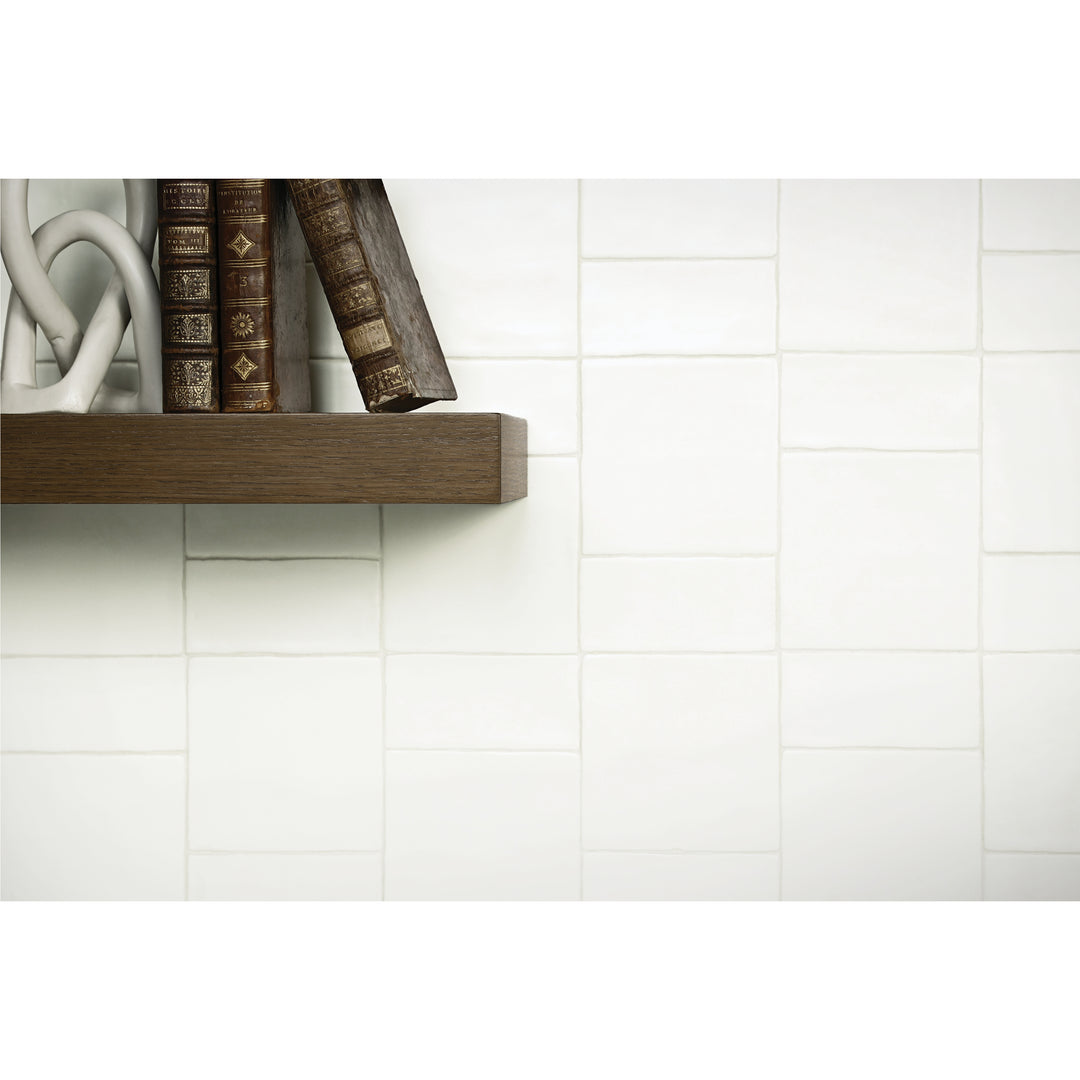Farrier Ceramic Wall Tile 5X5 Cremello Satin