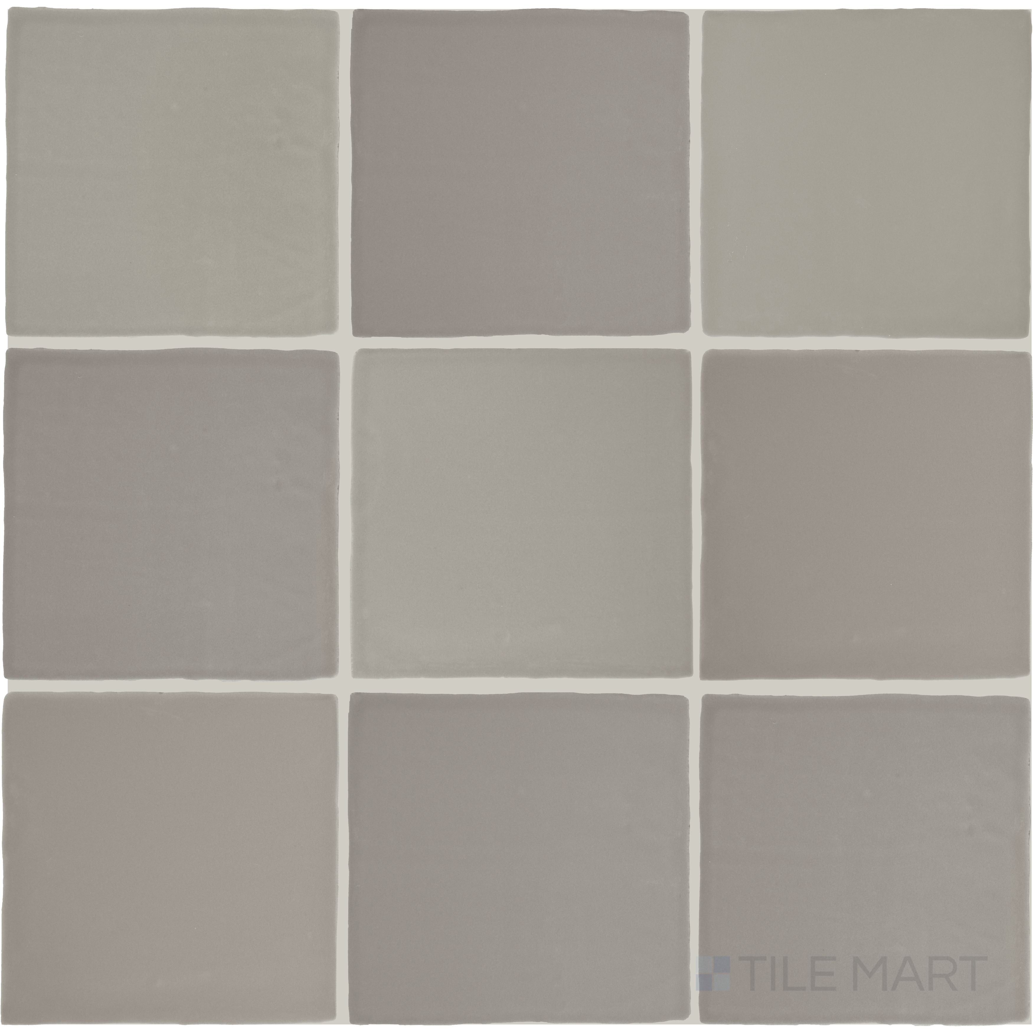 Farrier Dartmoor Grey 5X5 Satin Glazed Ceramic Tile | Tilemart