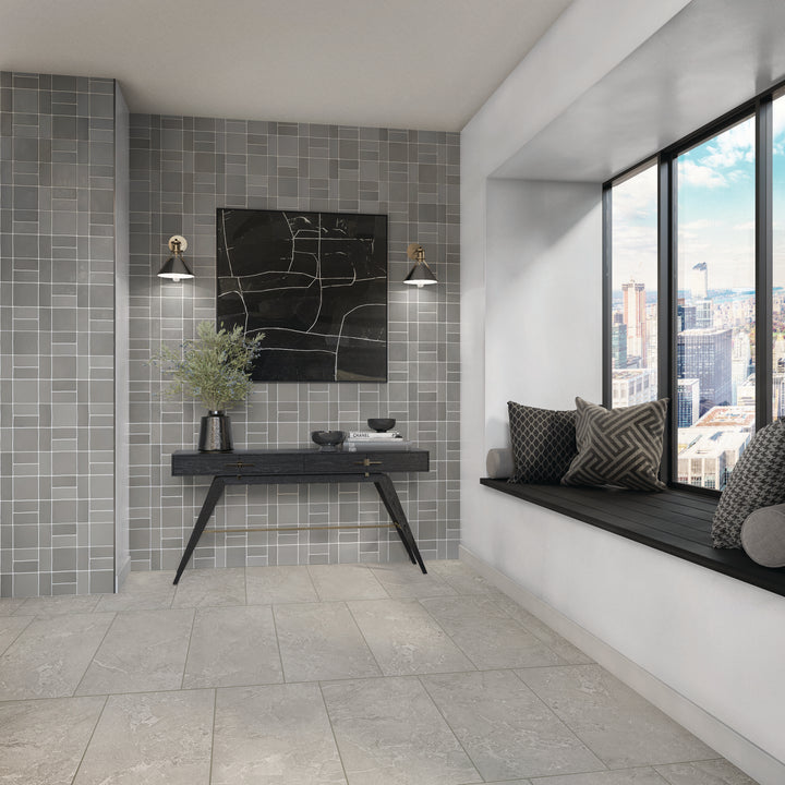 A deep grey tone with a satin glaze offers a bold yet sophisticated accent to any design.
