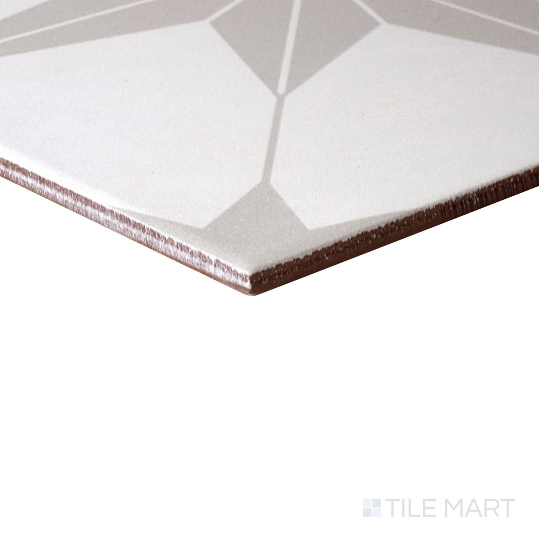 Close-up corner shot of Memoir Jewel Grey 12X12 Matte Glazed Ceramic Tile, featuring a sophisticated jewel-toned grey shade with a refined matte surface.