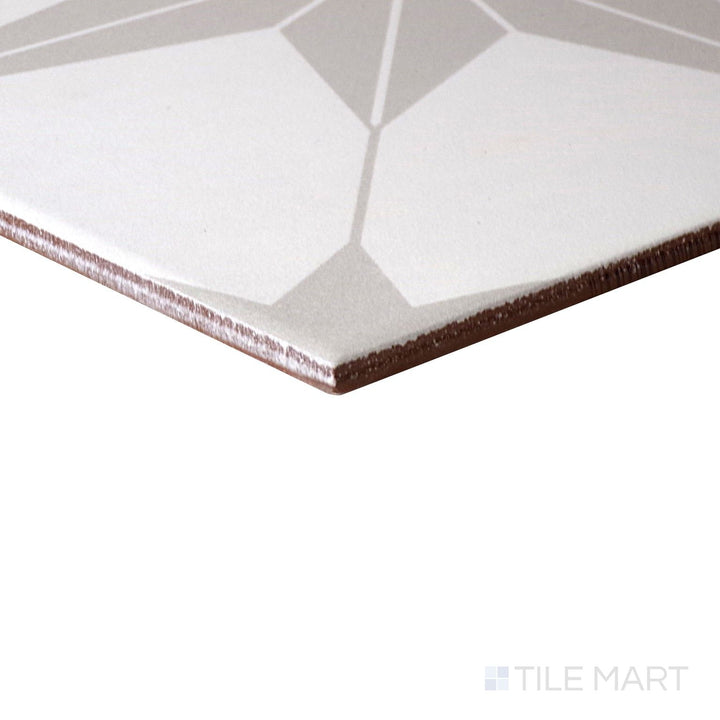 Close-up corner shot of Memoir Jewel Grey 12X12 Matte Glazed Ceramic Tile, featuring a sophisticated jewel-toned grey shade with a refined matte surface.