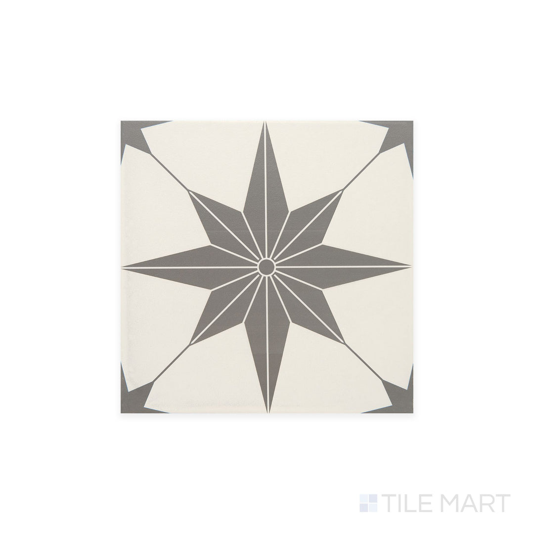 Angled shot of Memoir Jewel Black 12x12 matte glazed ceramic tile, featuring a bold black shade, smooth matte surface, and a modern square format.  