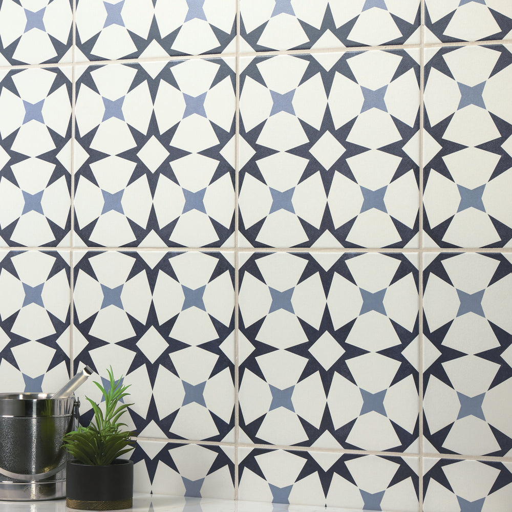 Rich blue tones with a matte glaze bring a striking yet refined aesthetic with a modern feel.