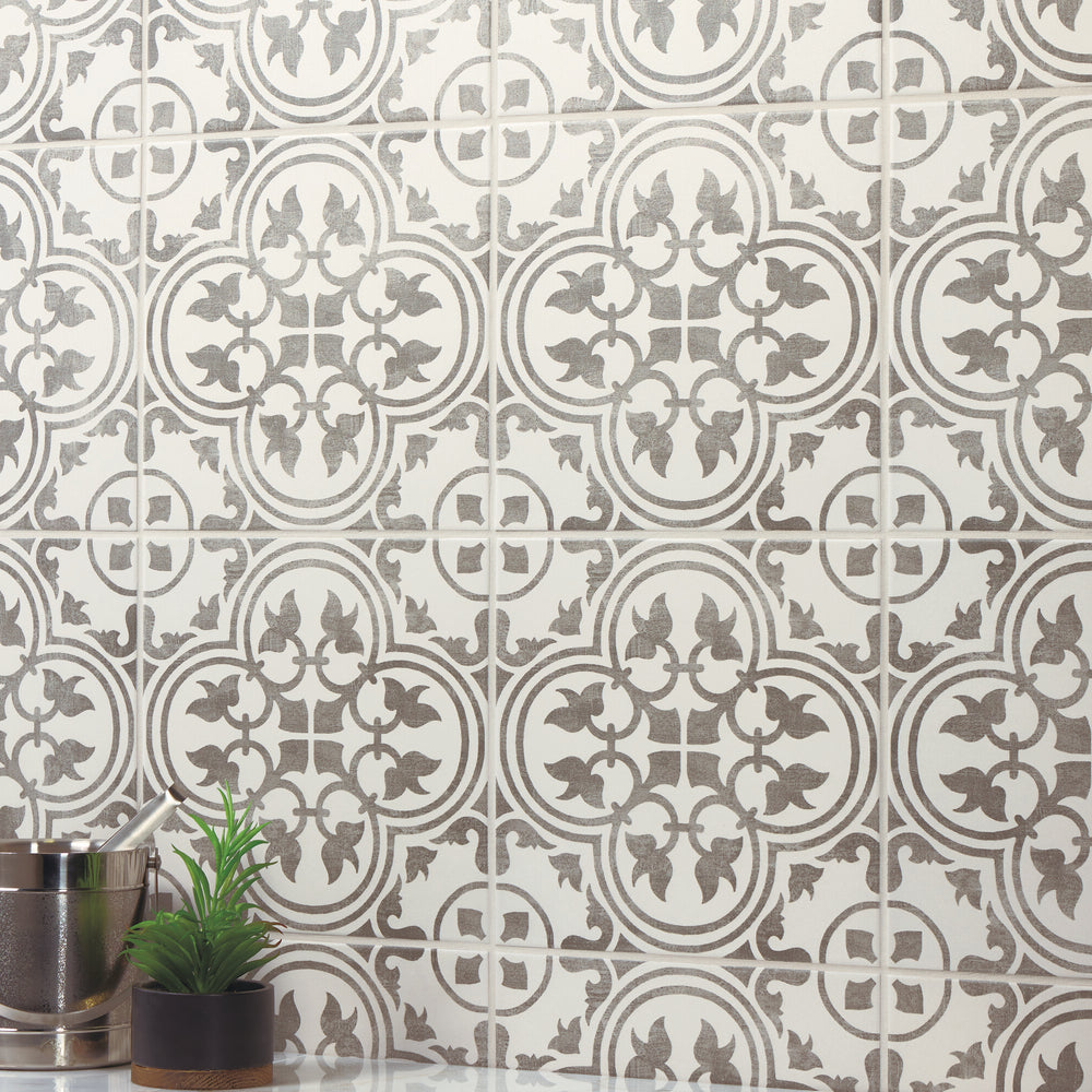 A soft grey hue with a matte finish creates a subtle, textured look with a sophisticated edge.