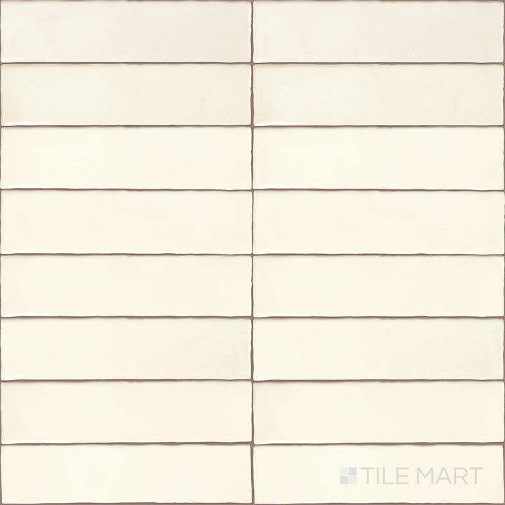 An overview of Mesmerist Spirit 3x12 glossy glazed ceramic tiles, displaying their sleek finish and vibrant color.