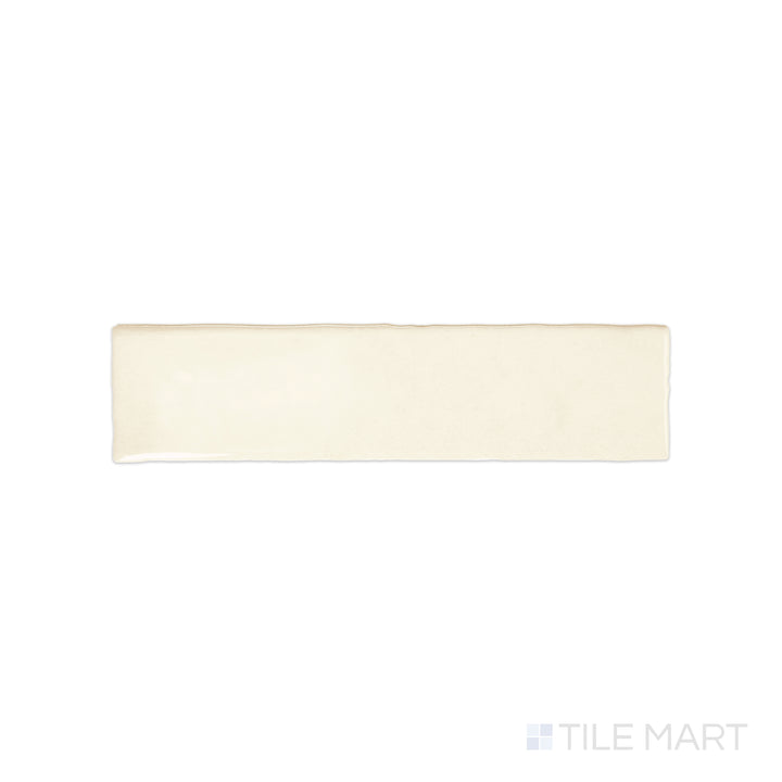 The overhead perspective features the Mesmerist Spirit 3x12 glossy glazed ceramic tile, displaying a rich, reflective surface and sleek design, ideal for contemporary and modern interiors.