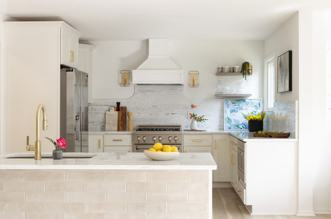 Vibrant tones with a glossy finish in a 3x12 design create a dynamic and modern appeal.