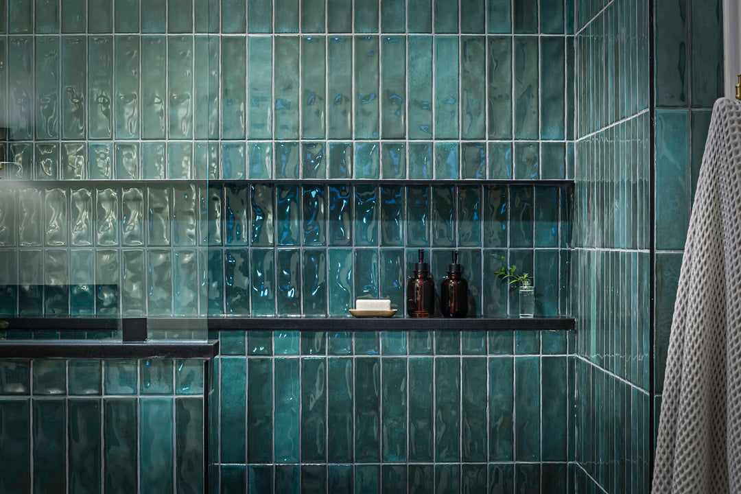 Mesmerist Allure 3x12 glossy glazed ceramic tile brings a refined shine and elongated format that adds a sleek, upscale touch to any design scheme.