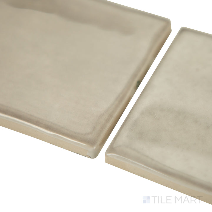 Corner angle of Mesmerist Trance 3X6 Glossy Glazed Ceramic Tile, emphasizing its deep color with a smooth, high-shine glaze.