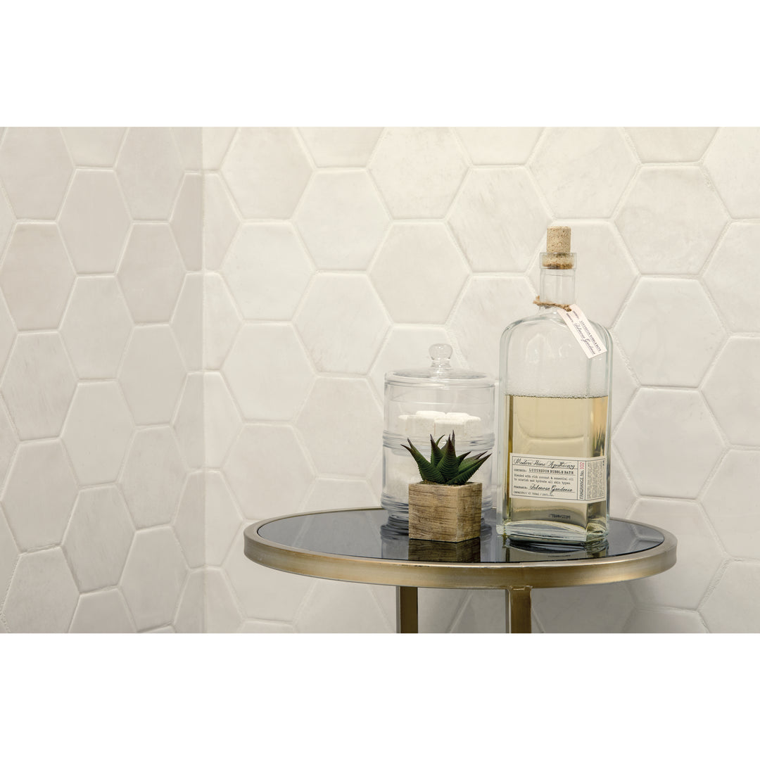 Mesmerist Ceramic Wall Tile 4" Hex Spirit Glossy