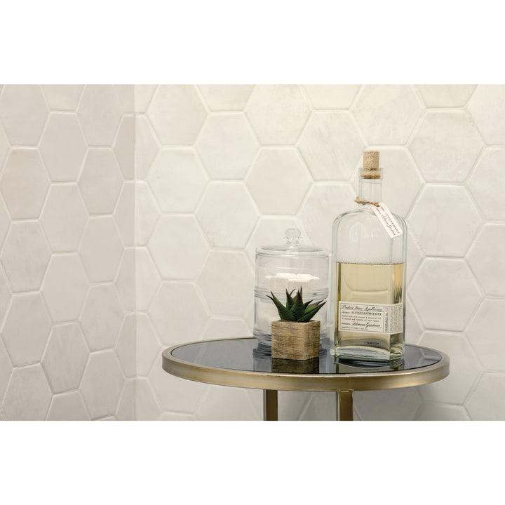 Mesmerist Ceramic Wall Tile 4" Hex Spirit Glossy
