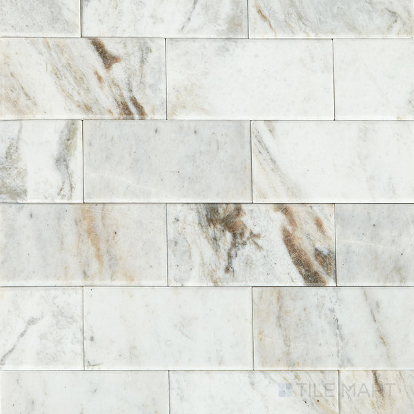 Simplystick Mosaix Daphne White Honed Marble, Limestone Mosaic