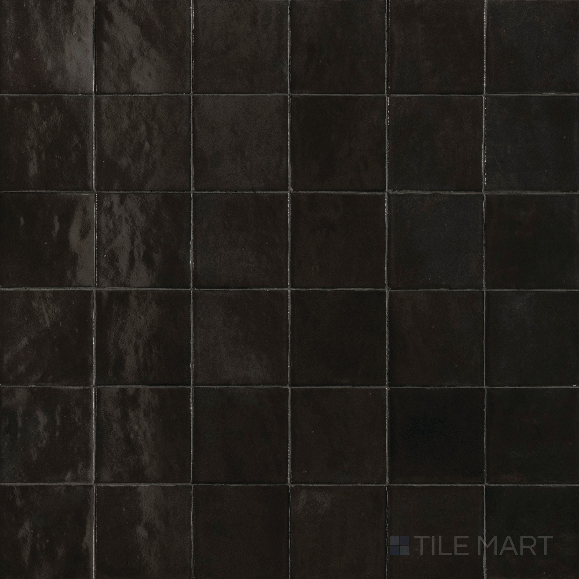 Zellige Neo Carbone 4X4 Glossy Glazed Ceramic Tile | Tilemart