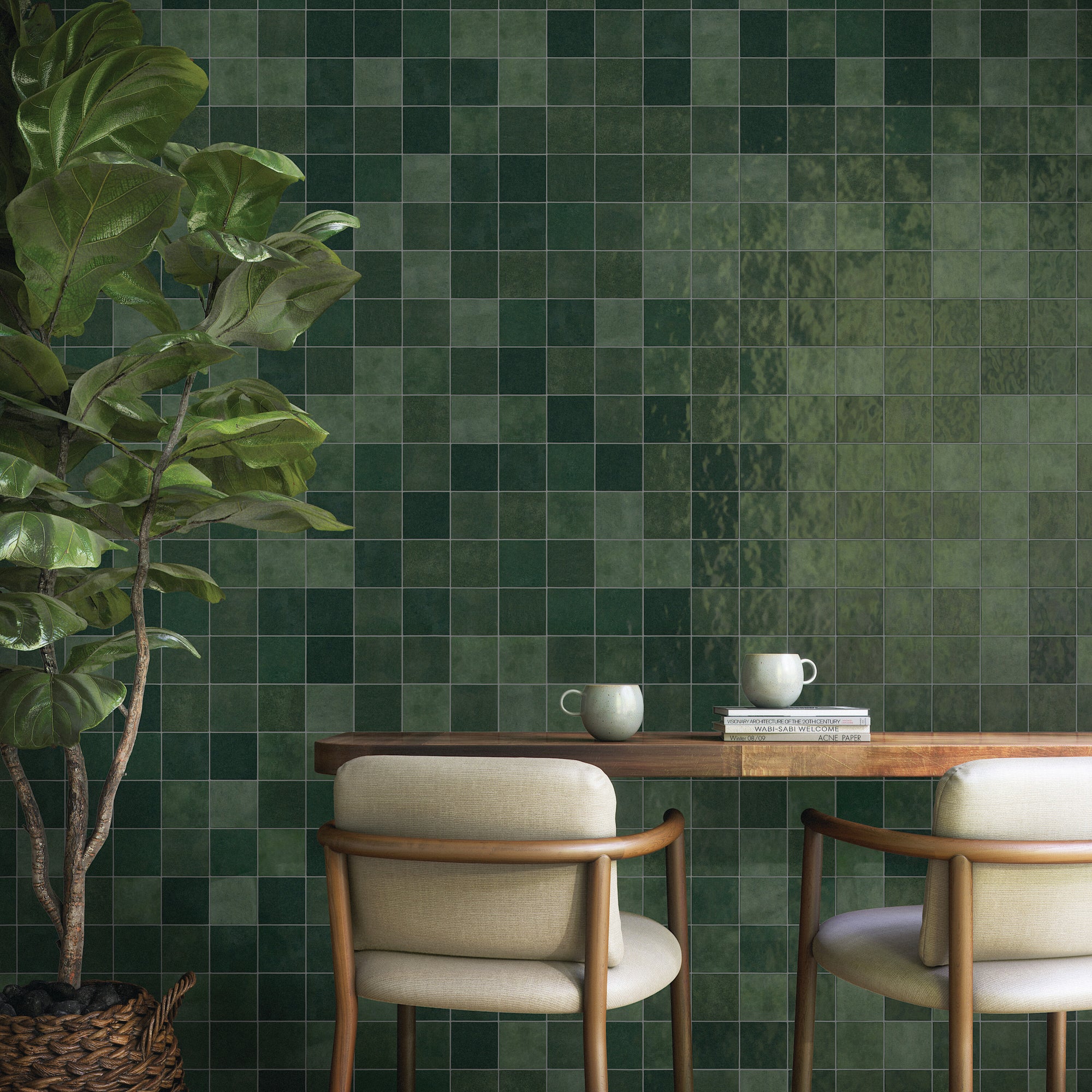 Zellige Neo Bosco 4X4 Glossy Glazed Ceramic | Tilemart