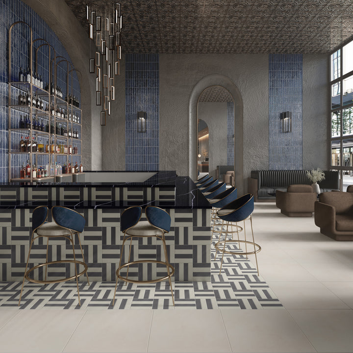 A warm creamy hue with a smooth satin glaze enhances softness and elegance in this Inyo Crema 2x8 glazed ceramic tile.