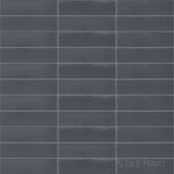 Inyo Indigo 2X8 Satin Glazed Ceramic Subway Tile