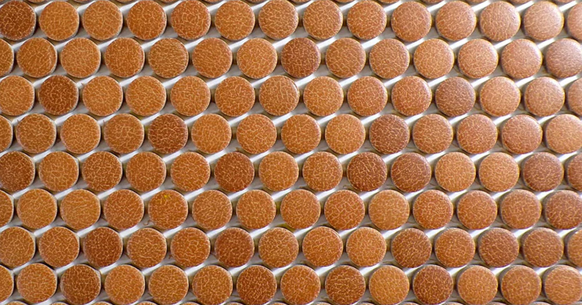 Inyo Ember Penny Round Matte Glazed Ceramic Mosaic – Tilemart