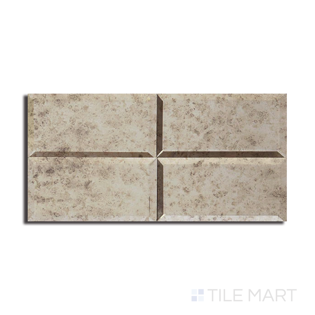 Lavaliere 3X6 Natural Stone Mosaic 12X12 Antique Mirror Polished