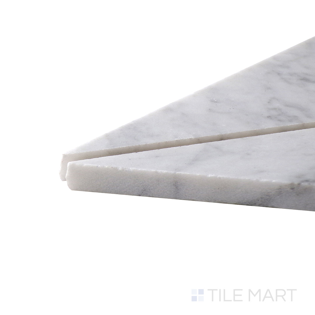 Lavaliere Natural Stone Mosaic 18X10 Carrara White/Thassos White Honed
