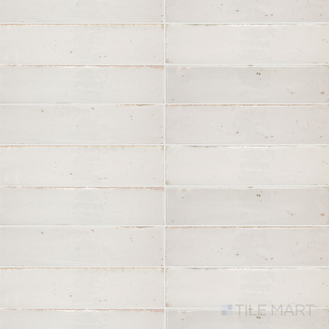 Top-down view of Remedy Elixir 2X10 Glossy Glazed Porcelain, displaying its sleek surface and refined glossy finish.