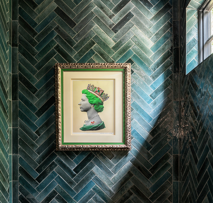 Featured in a room scene, the Remedy Hydro 2x10 glossy glazed porcelain tile introduces subtle color with a smooth, glossy surface