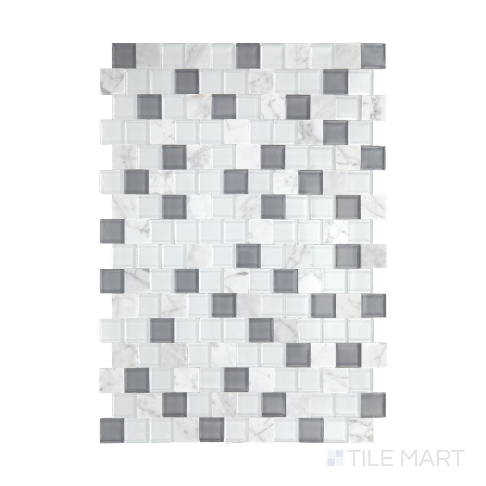 An overview of Perfit Mosaix White Carrara & Glass 1