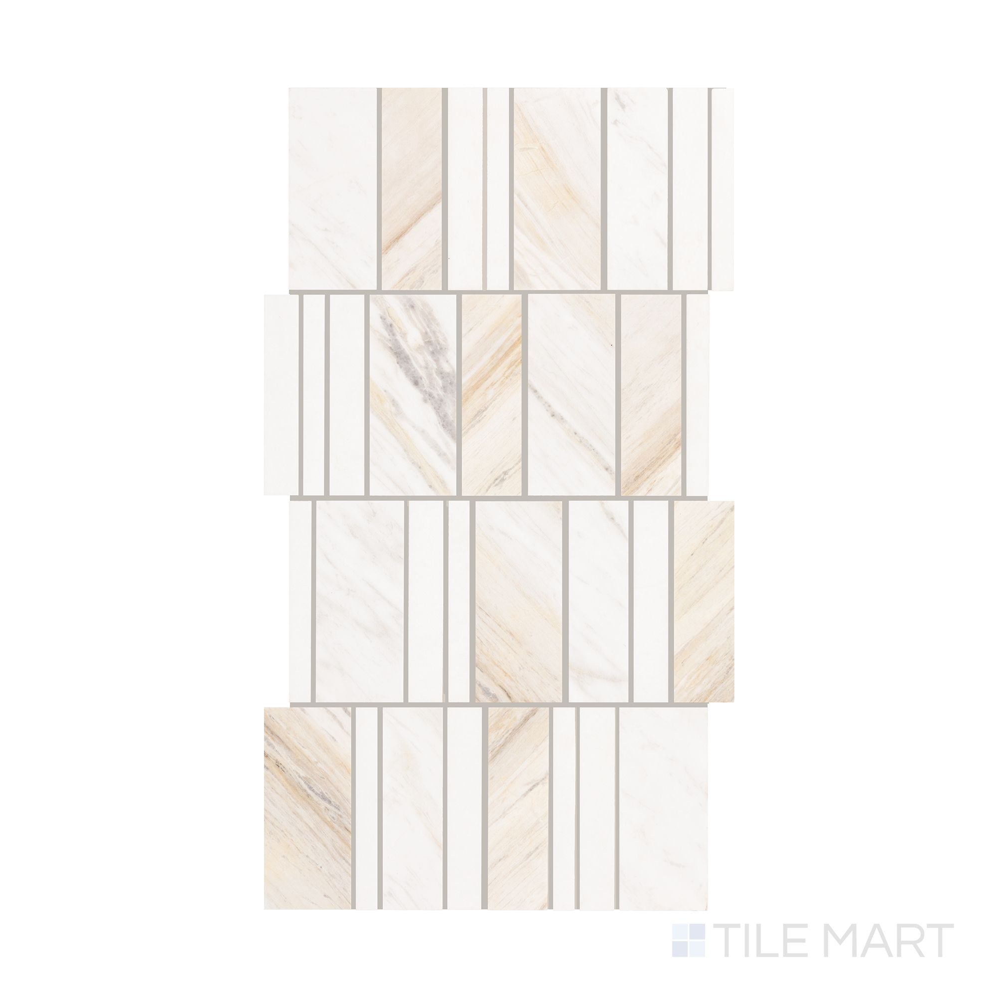 Perfit Mosaix Namaste & Thassos Random Honed Mosaic | Tilemart