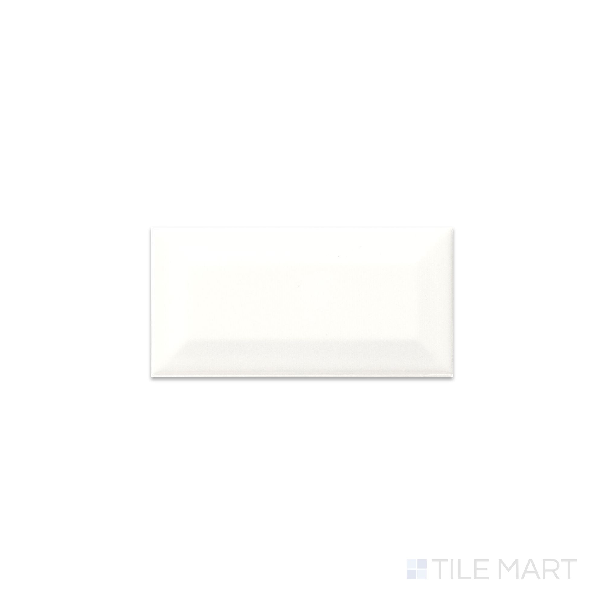 Color Wheel Classic Arctic White 3X6 Glossy Glazed Ceramic Subway