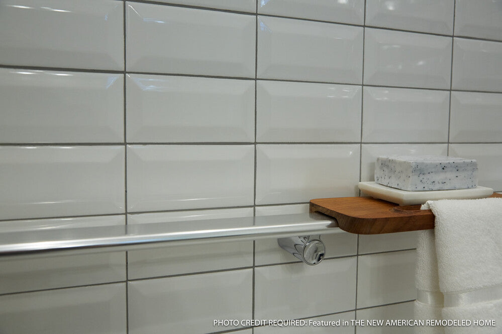 Classic yet bold, the Color Wheel Classic Arctic White 3x6 beveled glossy glazed ceramic tile offers a clean white surface with timeless beveled detailing.