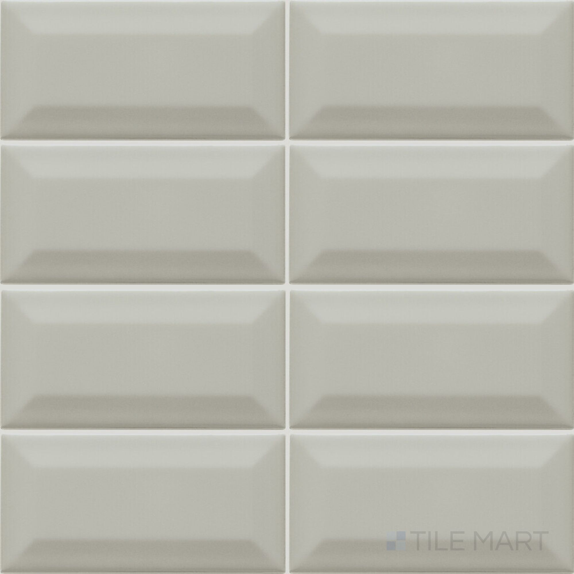 Color Wheel Classic Desert Gray 3X6 Beveled Matte Glazed Ceramic