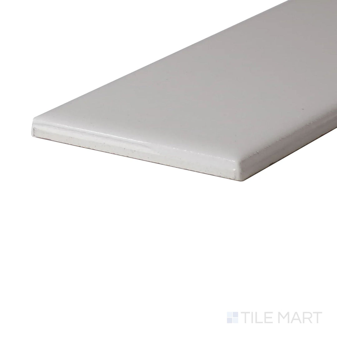 Angled view of Color Wheel Classic White 3X6 Glossy Glazed Ceramic, highlighting its bright white tone and high-gloss surface for a clean, timeless look.