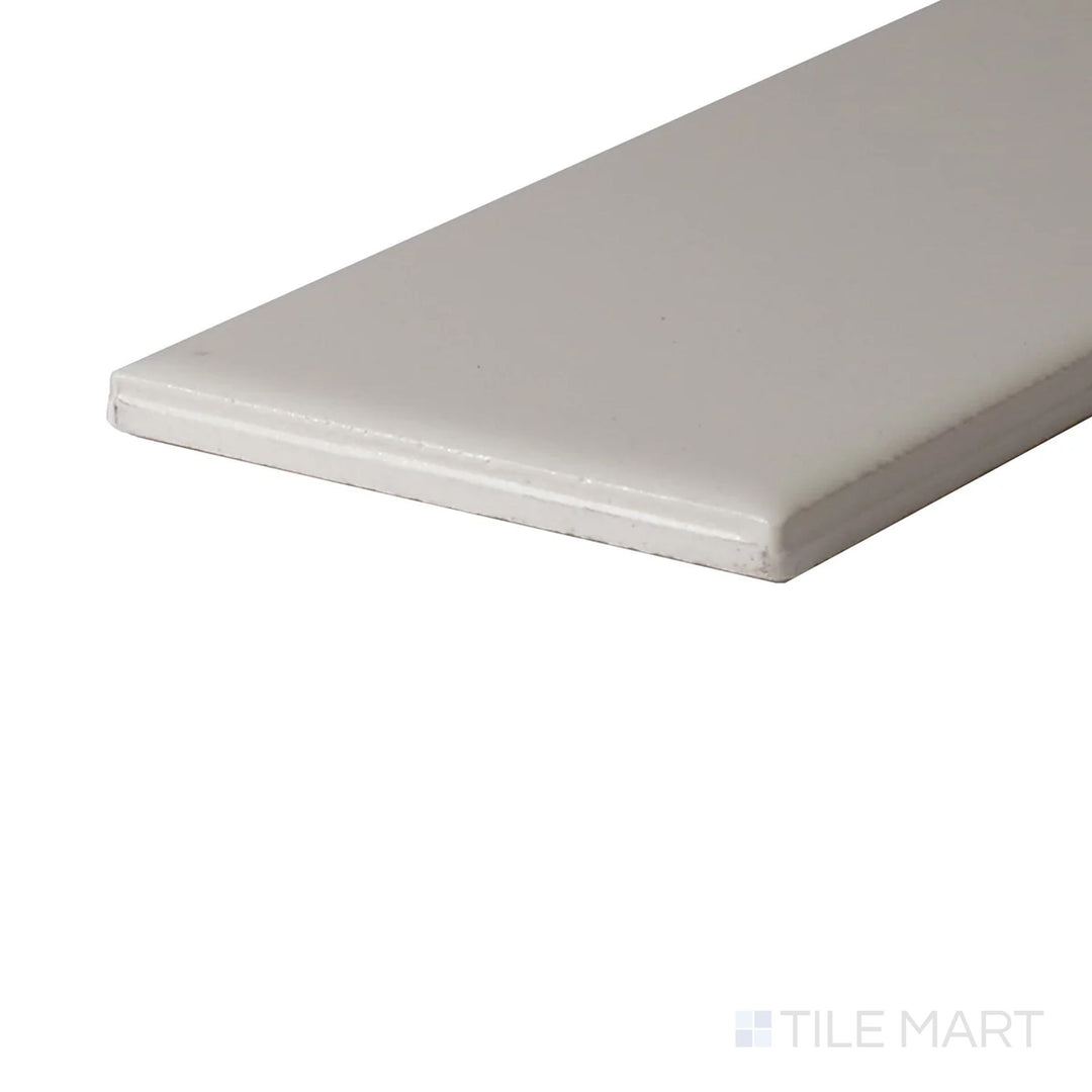 Close-up corner shot of Color Wheel Classic Biscuit 3X6 Matte Glazed Ceramic, featuring its warm neutral shade with a smooth, muted surface.