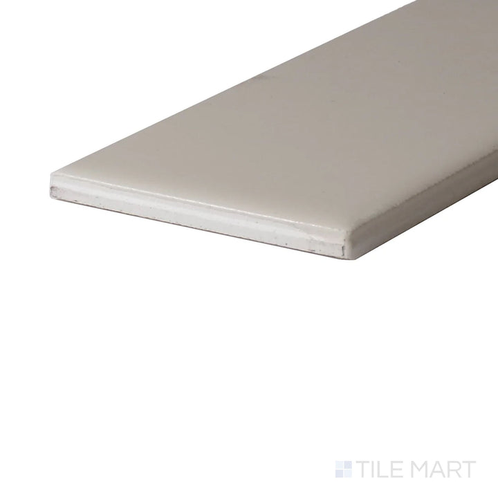 Corner angle of Color Wheel Classic Almond 3X6 Matte Glazed Ceramic, emphasizing its creamy beige color with a soft matte glaze for a natural look.