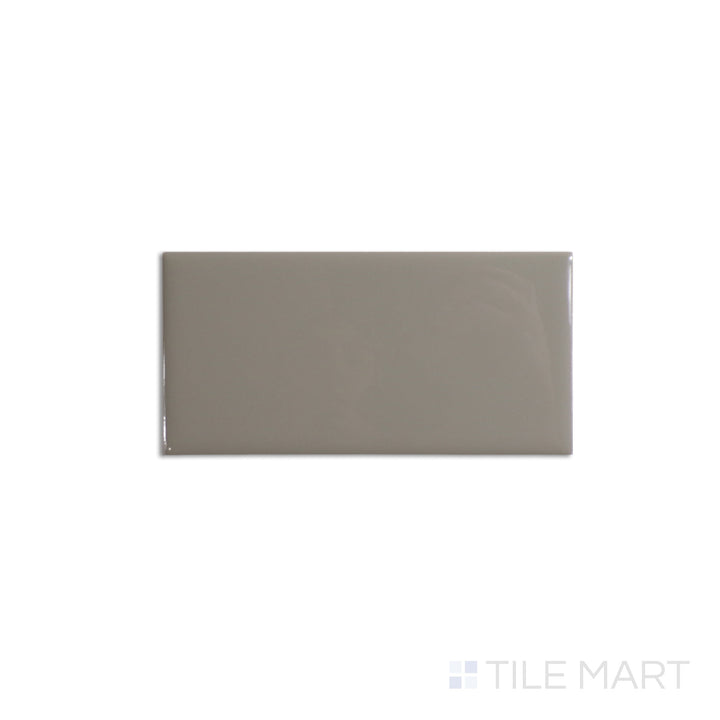 Color Wheel Ceramic Wall Tile 3X6 Architectural Gray Glossy