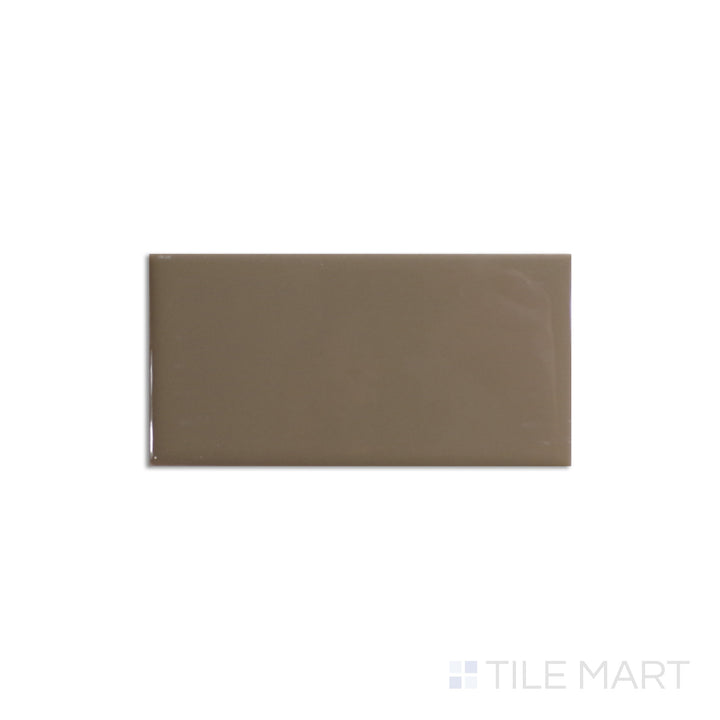 Color Wheel Ceramic Wall Tile 3X6 Elemental Tan Glossy