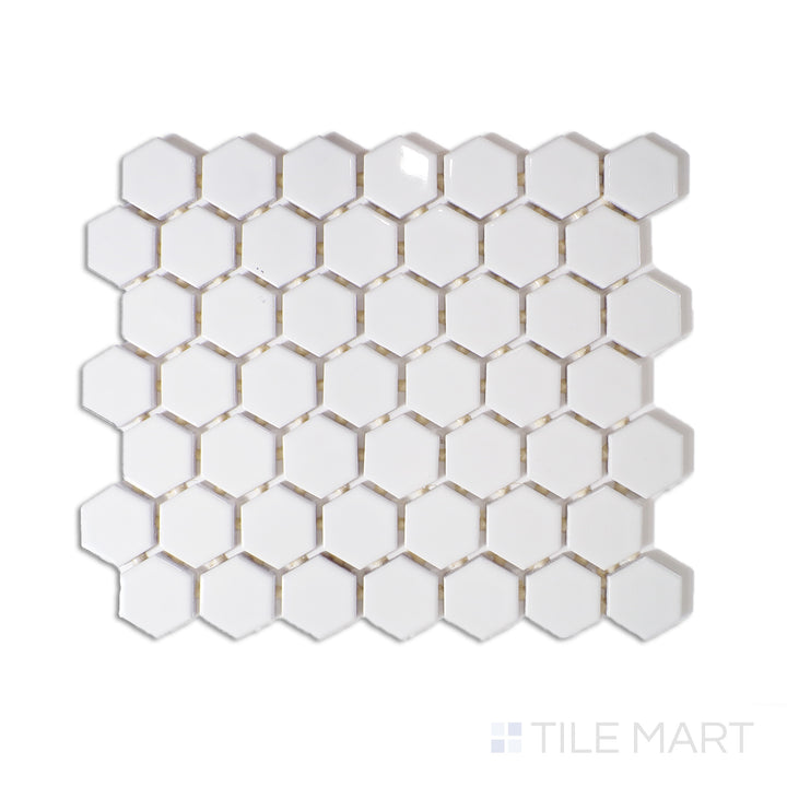 Color Wheel 1.5" Ceramic Mosaic 12X14 Arctic White Glossy