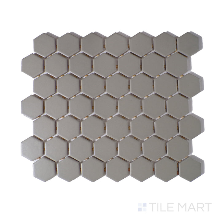 Color Wheel 1.5" Ceramic Mosaic 12X14 Architectural Gray Matte