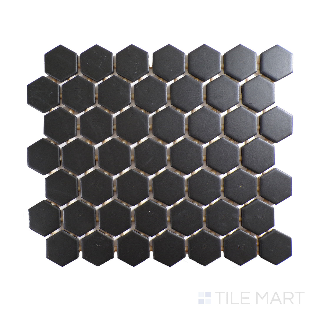 Color Wheel 1.5" Ceramic Mosaic 12X14 Black Matte