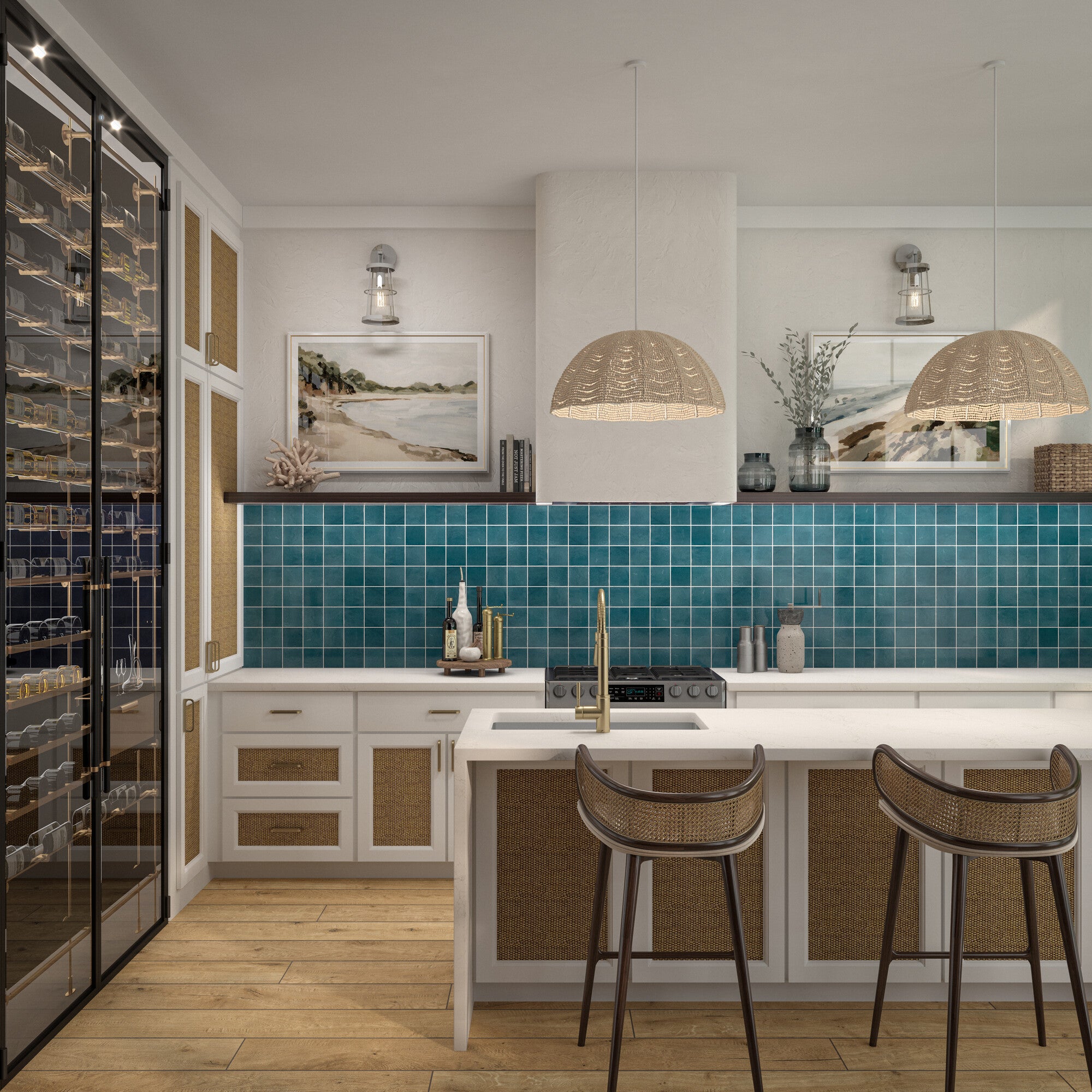 Zellige Neo Petrolio 4X4 Glossy Glazed Ceramic Tile | Tilemart