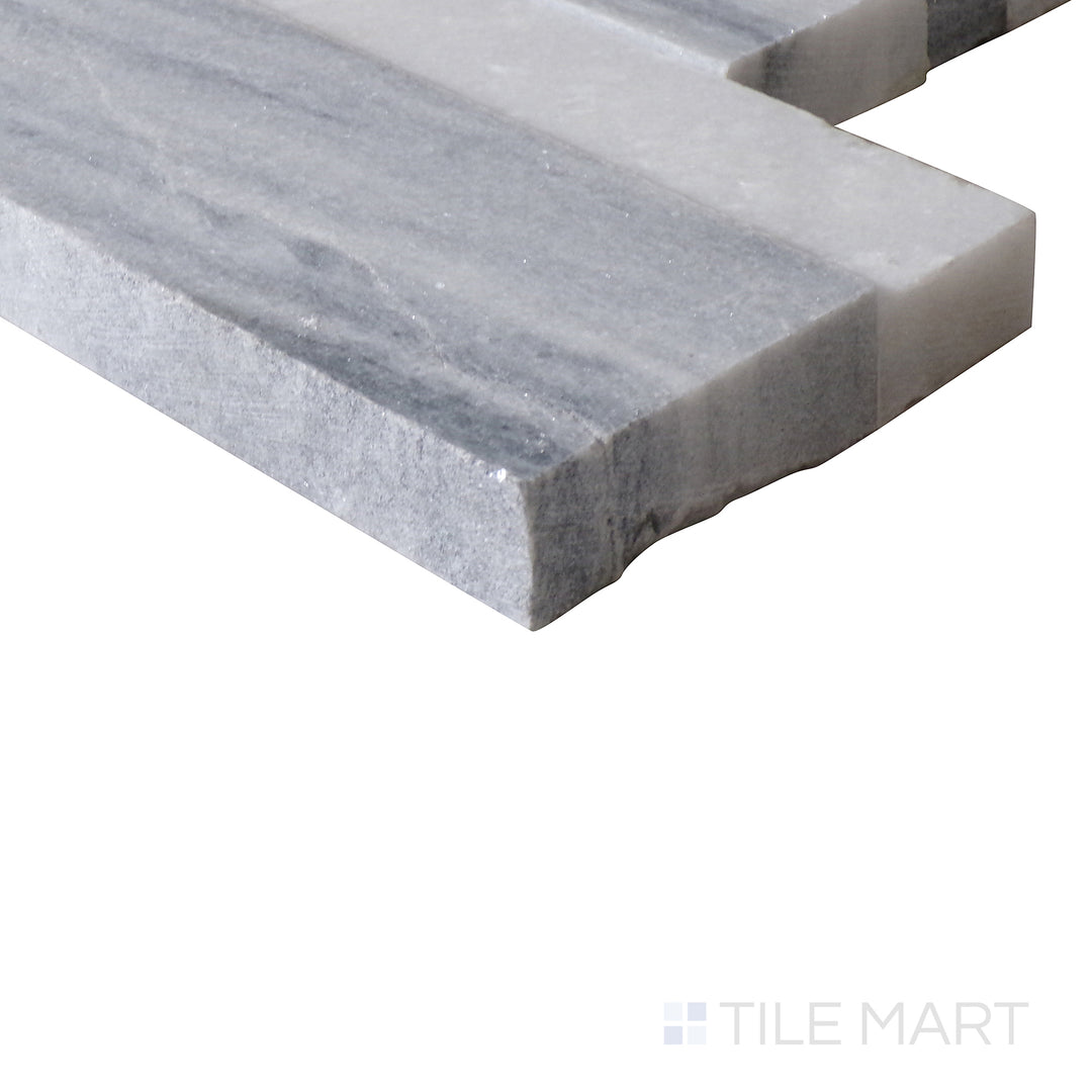 Rockmount 3D Marble Stacked Stone Panel 6X24 Gray Honed
