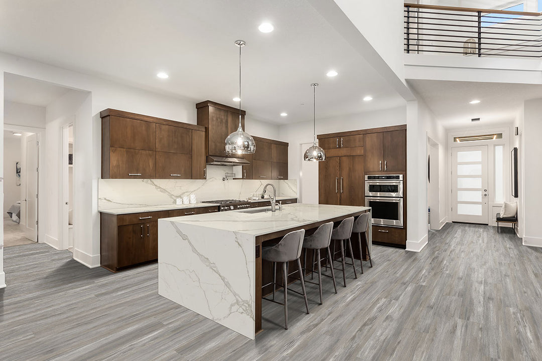 Contemporary room featuring Ashton Loton Hill 7X48 flooring, providing a clean and inviting surface.