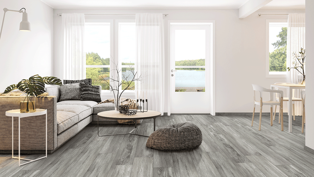 Spacious interior styled with Ashton XL Loton Hill 9X60 Low Gloss Luxury Vinyl Plank as flooring.