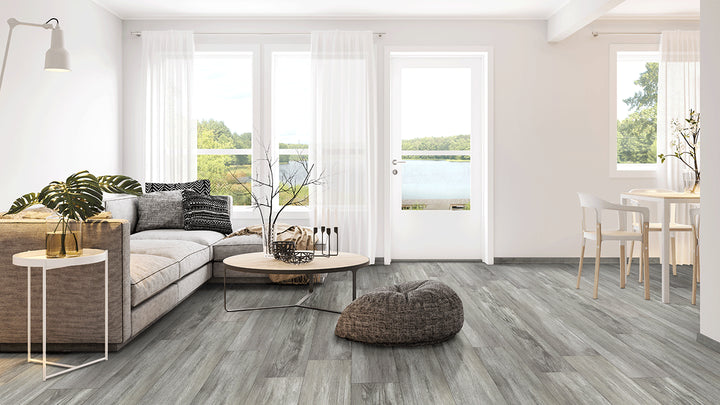 Spacious interior styled with Ashton XL Loton Hill 9X60 Low Gloss Luxury Vinyl Plank as flooring.