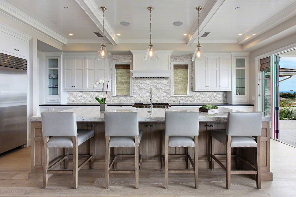 Highlighting the elegance of CALACATTA CRESSA 3D 6x24 PANEL  MARBLE PANEL with a HONED finish, creating a relaxed atmosphere with its serene presence.