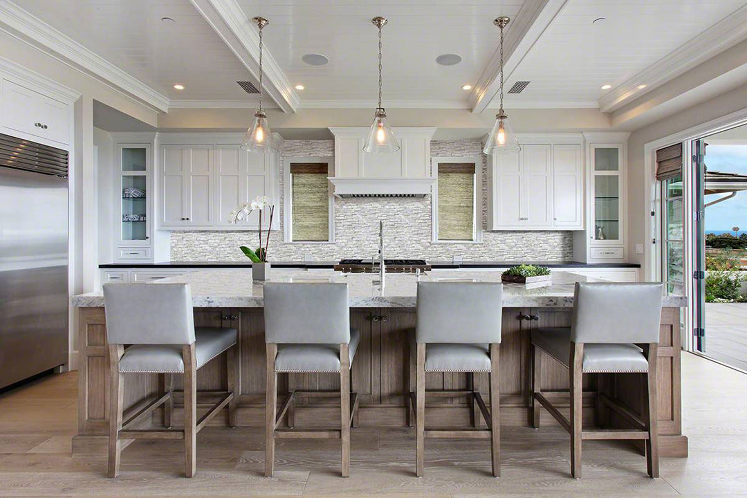 Highlighting the elegance of CALACATTA CRESSA 3D 6x24 PANEL  MARBLE PANEL with a HONED finish, creating a relaxed atmosphere with its serene presence.