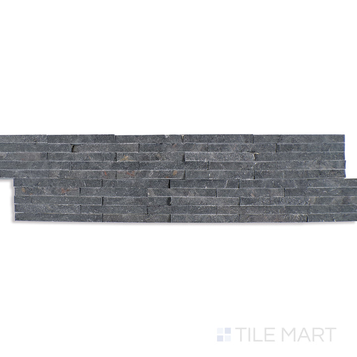 Rockmount Marble Stacked Stone Panel 6X24 Charcoal Splitface